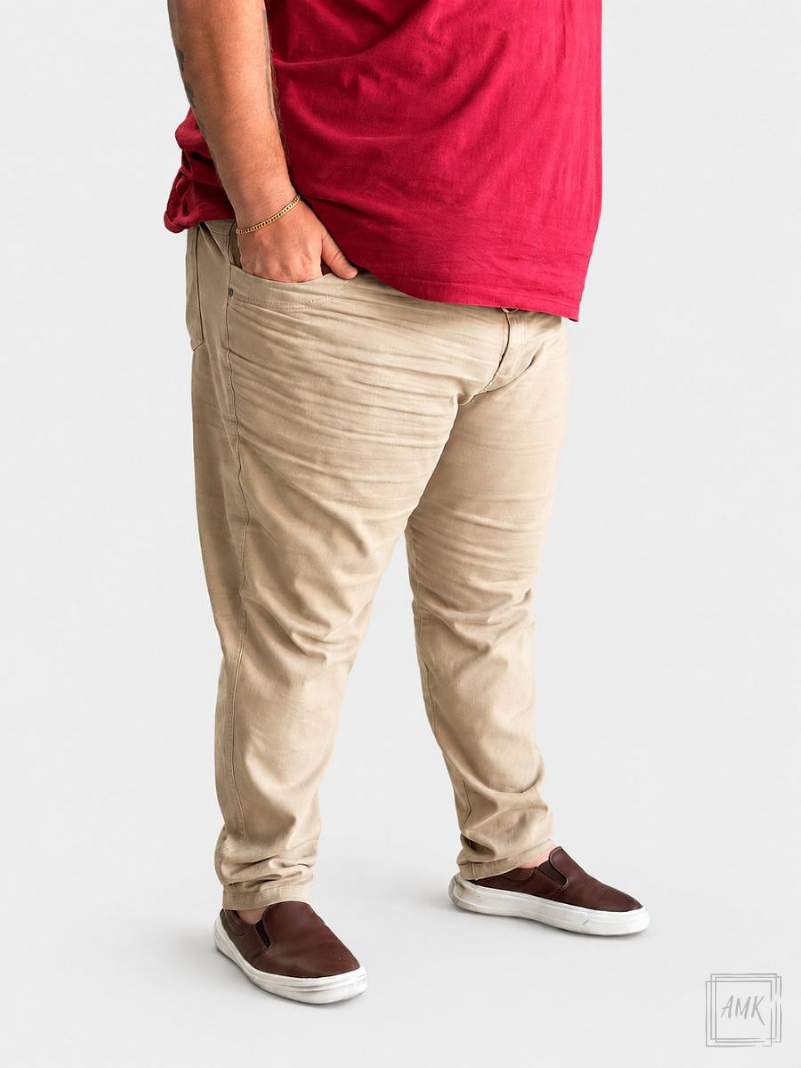 CALÇA SARJA AMK AREIA