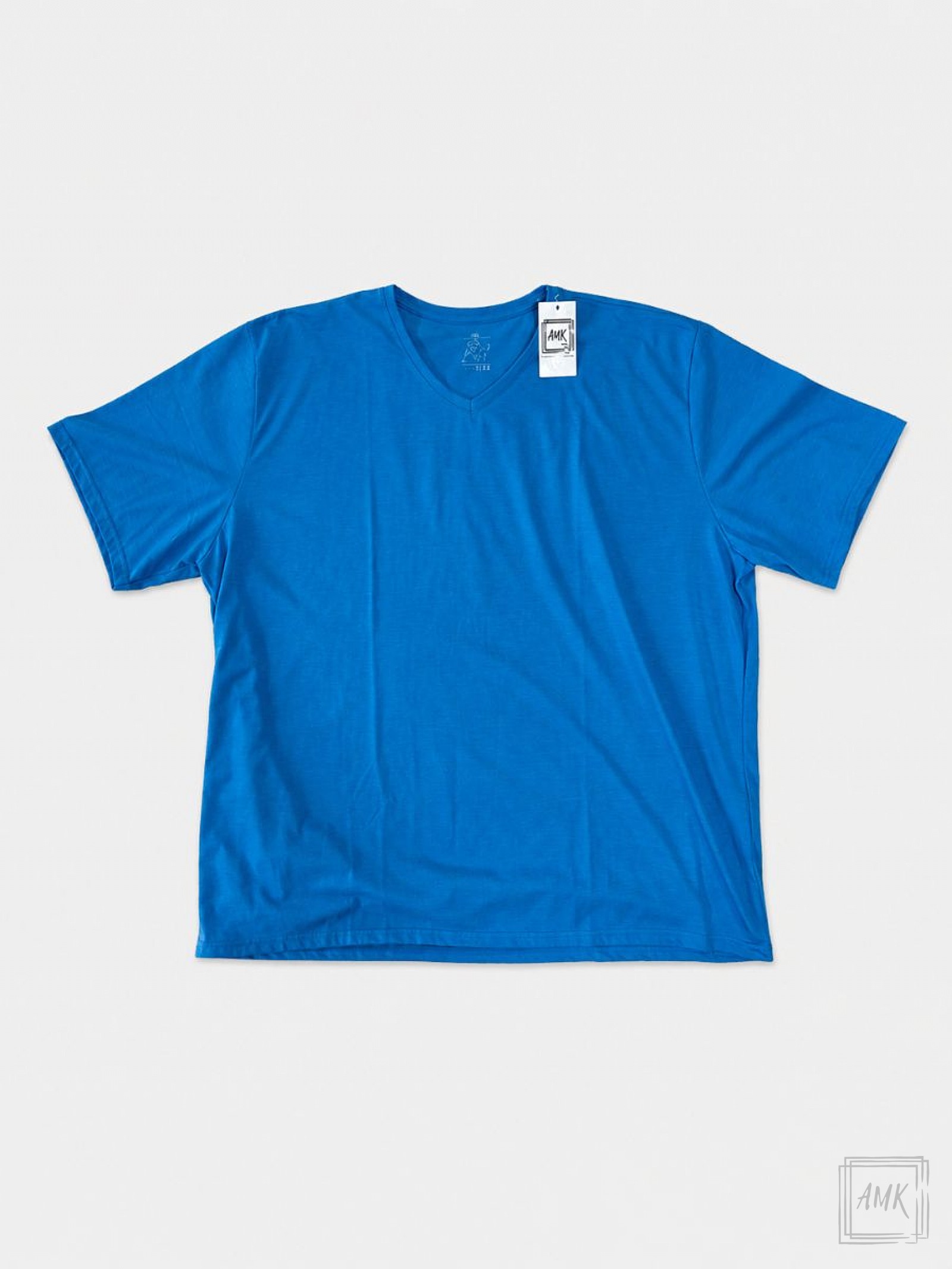 CAMISETA GOLA V - AZUL CLARO