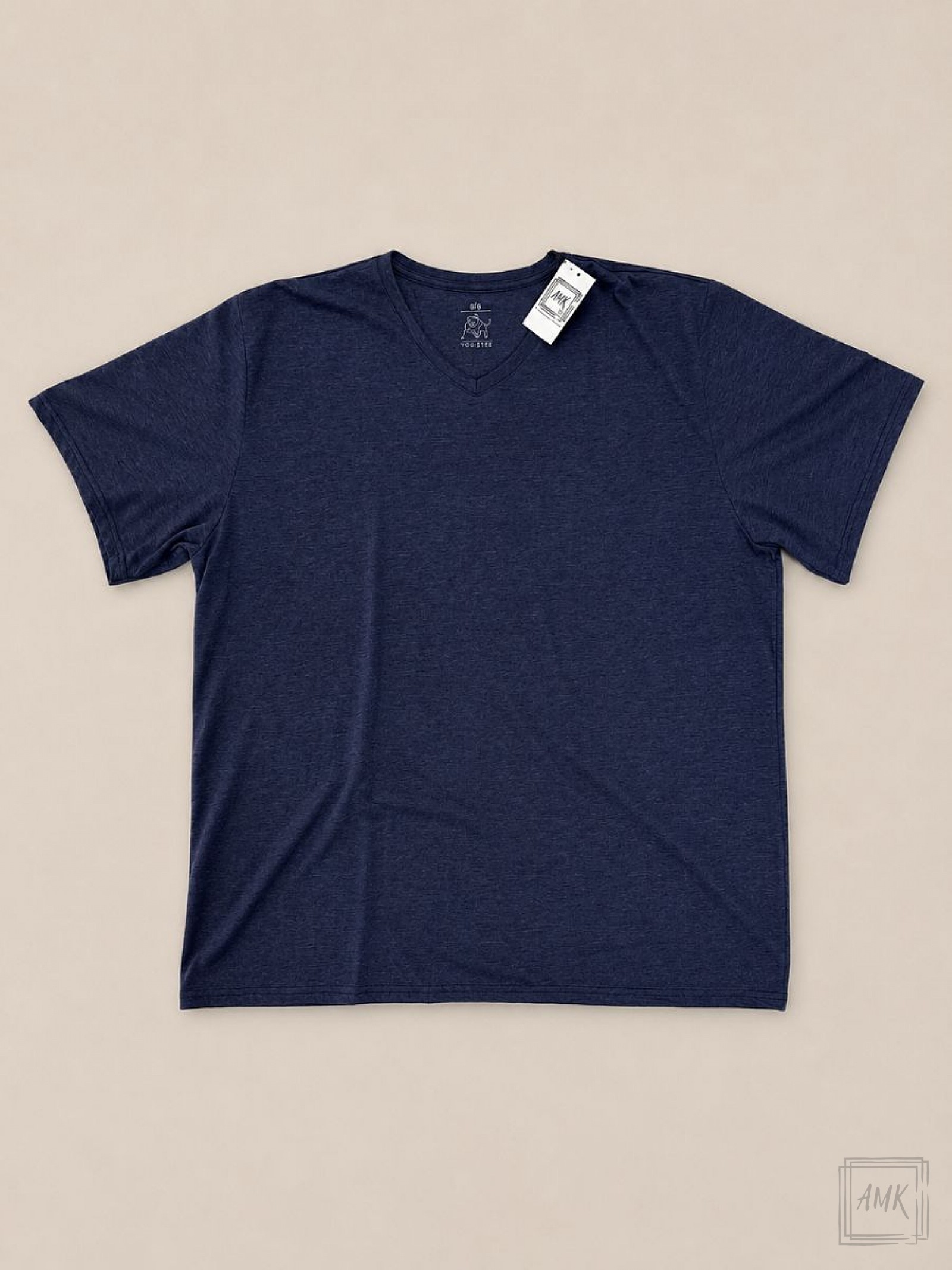 CAMISETA GOLA V - AZUL